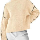 Black Contrast Stitch Jumper