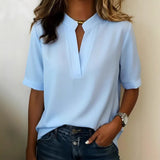 Mathilde | Elegant High-Neck Blouse