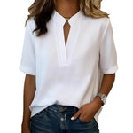 Mathilde | Elegant High-Neck Blouse