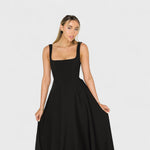 Adeline | Timeless Square-Neck Midi Dress