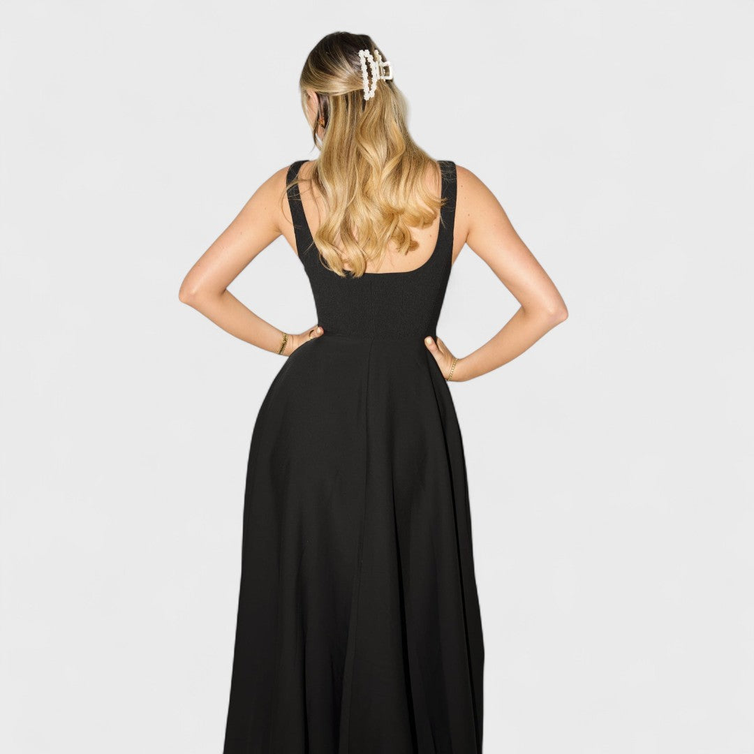 Adeline | Timeless Square-Neck Midi Dress