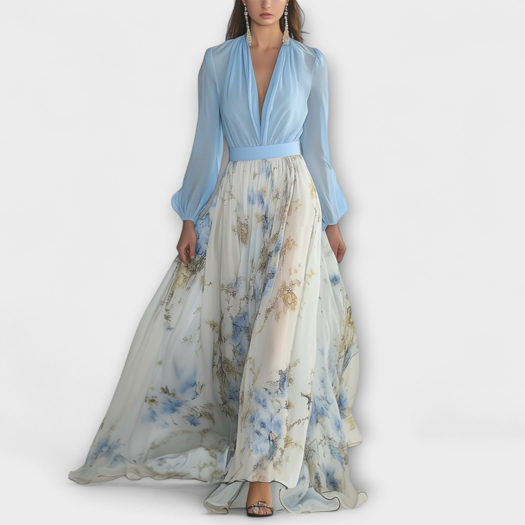 Harper | Shimmering Floral Maxi Dress
