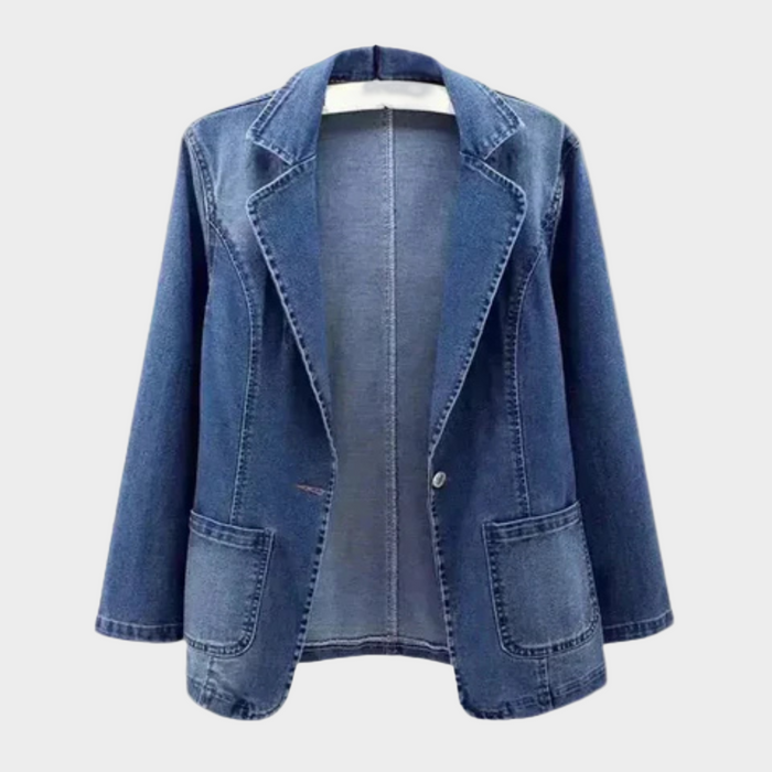 Denim Blazer with Pockets