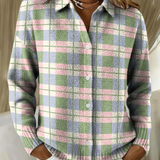 Pastel Pink and Blue Check Cardigan