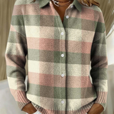 Pastel Pink and Green Check Cardigan