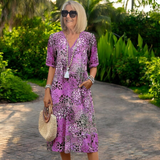 Lizzie | Boho Mosaic Print Summer Dress