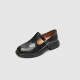 Nova | Brogue T-Bar Mary Jane Shoes with a Buckle