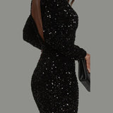 Leticia | Backless Sequin Ball Gown