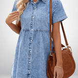 Relaxed Buttoned Denim Dress
