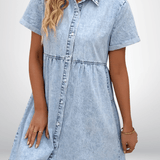 Relaxed Buttoned Denim Dress