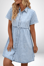 Relaxed Buttoned Denim Dress