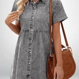 Relaxed Buttoned Denim Dress