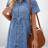 Relaxed Buttoned Denim Dress