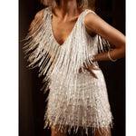 Millicent | Fringed V-Neck Cocktail Dress
