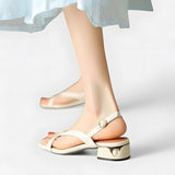 Marley | Orthopaedic Slingbacks with Crossed Straps and a Pearl Heel