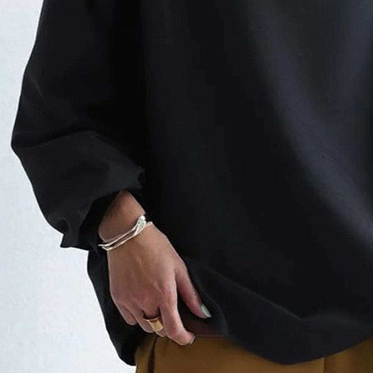 Black High-Neck Top
