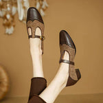 Vintage Two-Tone Buckle Mary Janes