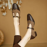 Vintage Two-Tone Buckle Mary Janes