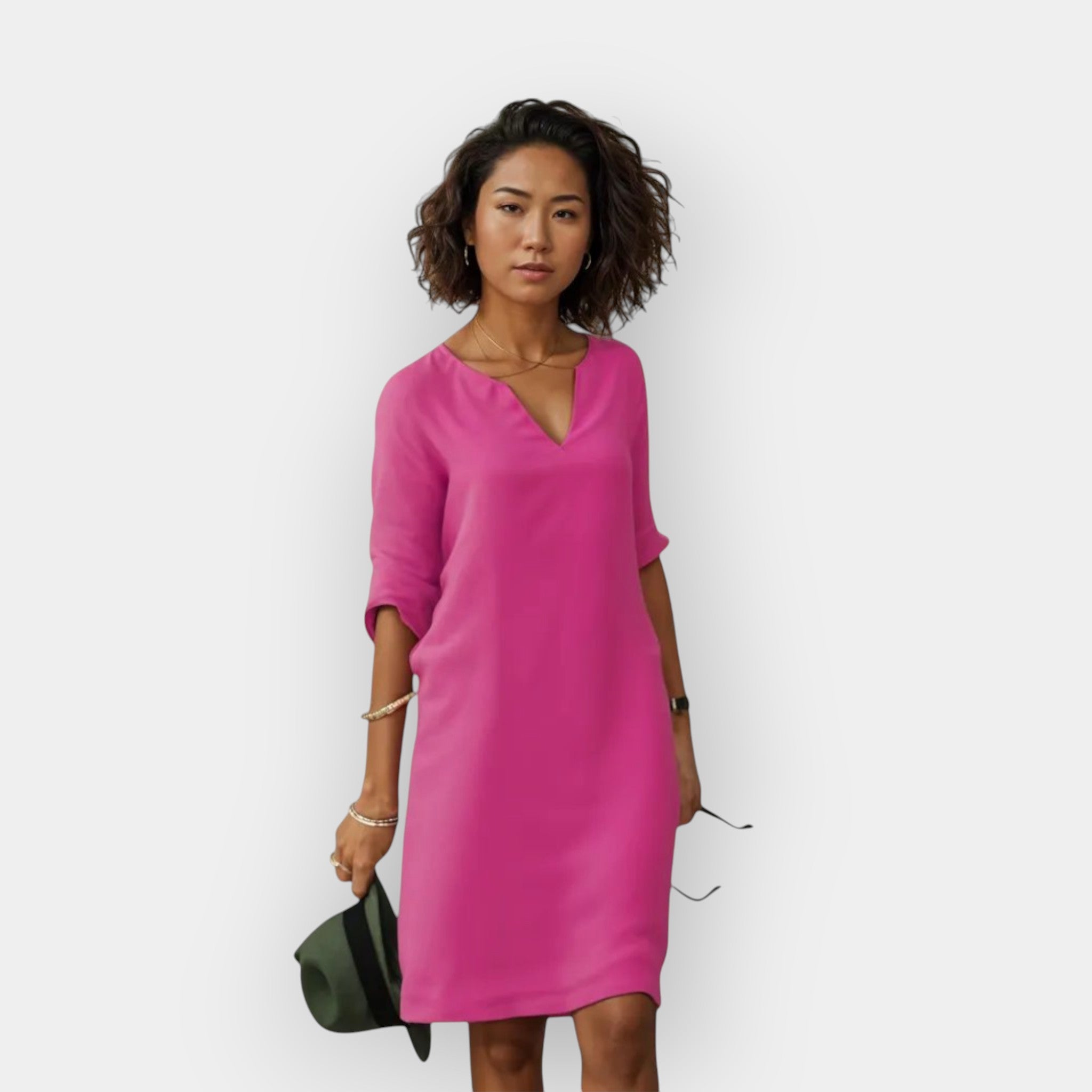Light Summer Dress Pink, photo studio