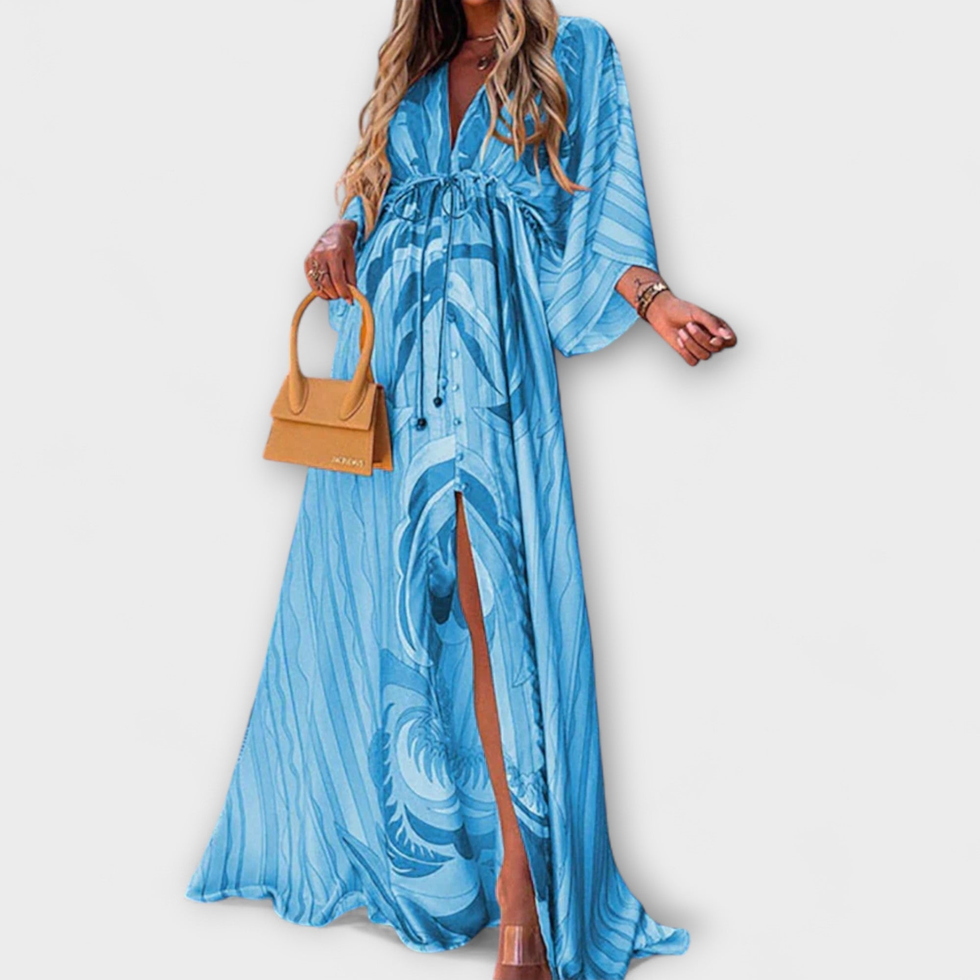 Isla | Colourful Stylish Dress Blue, photo studio