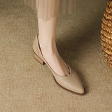 Low-Heel Leather Ballet Flats