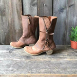 Giana | Mid-Calf Boots with a Fold-Over Cuff and Block Heel