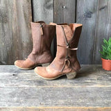 Giana | Mid-Calf Boots with a Fold-Over Cuff and Block Heel