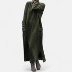 Clancy | Long Knit High-Neck Dress with Pockets