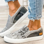Noemi | Patchwork Slip-On Loafers with Elastic Sides