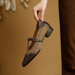 Vintage Two-Tone Buckle Mary Janes
