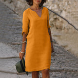 Adela | Flattering V-Neck Dress