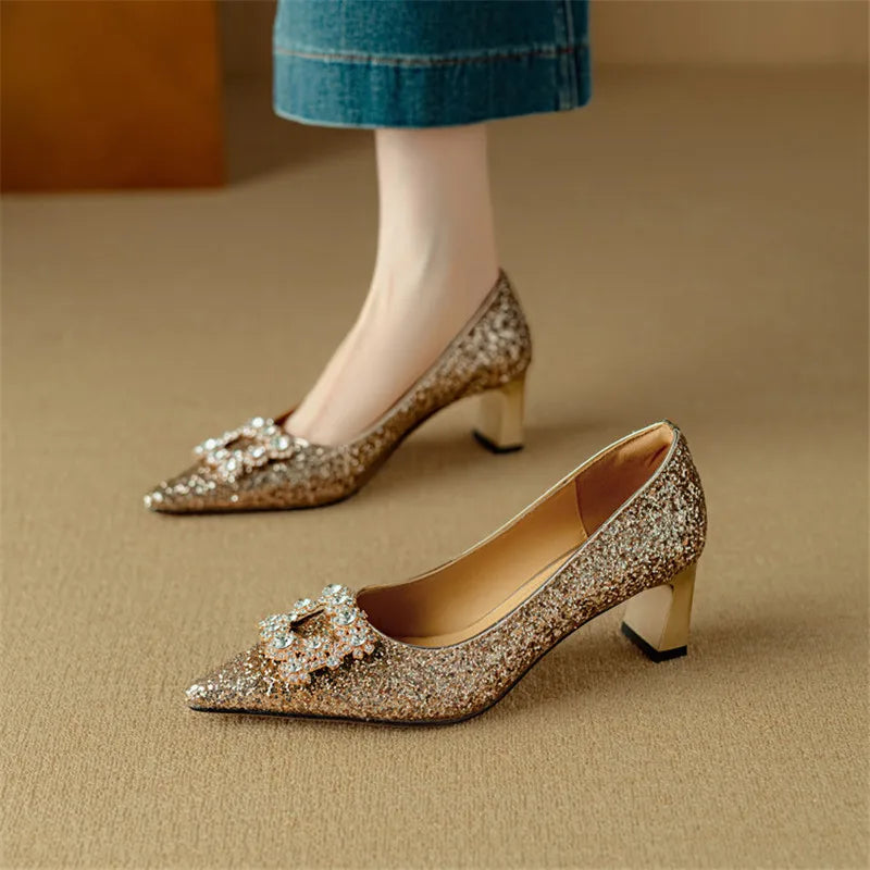 Glitter Jewel Pumps