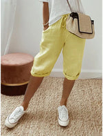 Aleah | Knee-Length Drawstring Pants with Rolled Cuffs