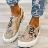 Noemi | Patchwork Slip-On Loafers with Elastic Sides