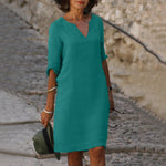 Adela | Flattering V-Neck Dress