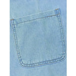 Short Strappy Denim Dress with Pockets