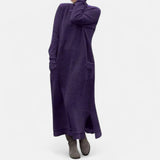 Clancy | Long Knit High-Neck Dress with Pockets
