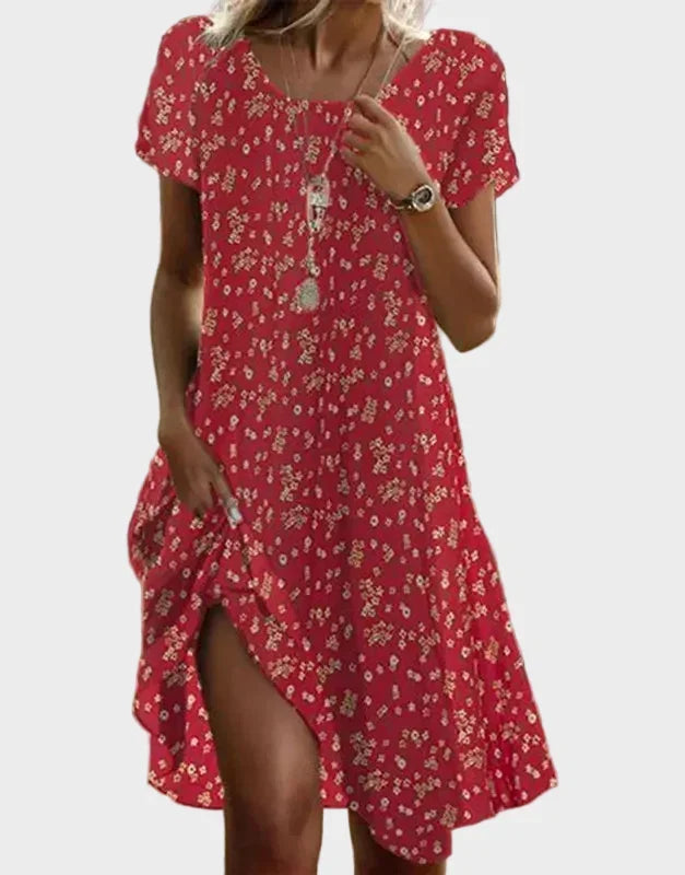 Serena | Elegant Dress Red, photo studio