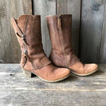 Giana | Mid-Calf Boots with a Fold-Over Cuff and Block Heel
