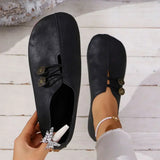 Charlee | Orthopaedic Flat Shoes with Button Detail