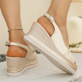 Nia | Espadrille Wedge Sandals with a Slingback Strap