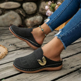 Caprielle | Backless Wedge Clogs with a Perforated Upper