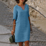 Adela | Flattering V-Neck Dress