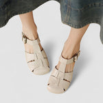 Orthopaedic Mary Jane Shoes in Burgundy Leather, T-Bar