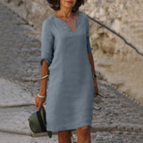 Adela | Flattering V-Neck Dress