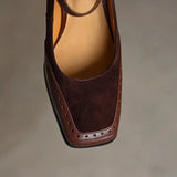 Block-Heel Mary Jane Pumps