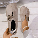 Charlee | Orthopaedic Flat Shoes with Button Detail