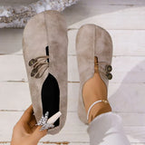 Charlee | Orthopaedic Flat Shoes with Button Detail