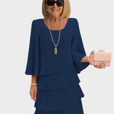 Elise | Elegant Relaxed Dress with Ruffles
