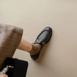 Retro Wide-Strap Leather Mary Janes